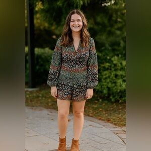 Zara Basic Collection Floral Romper‎ | Size S